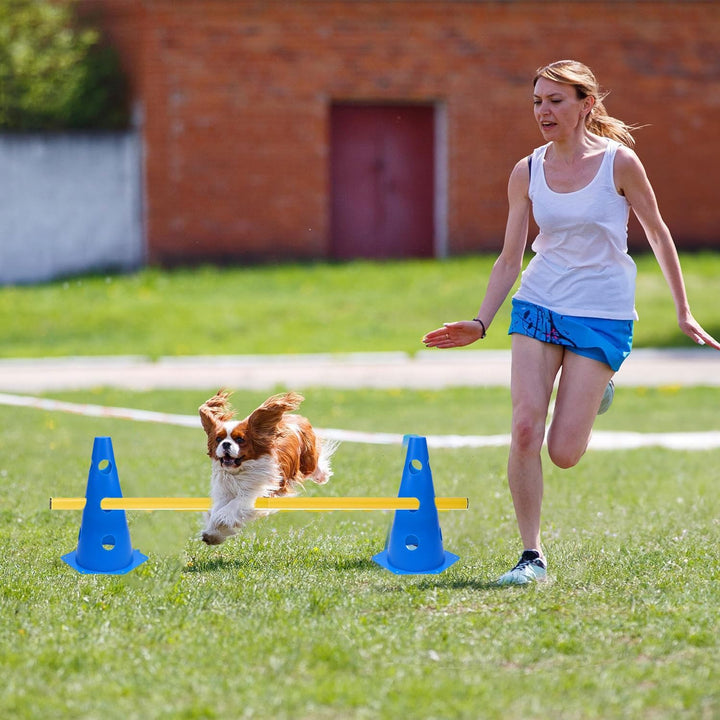 Shengruili Agility Set Hunde,Steckhürdenset Hund,Hund Hürden,Kinder Agility Hürden Hindernisse mit 8