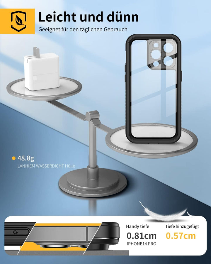 Lanhiem für iPhone 14 Pro Hülle Wasserdicht [Kompatibel mit Magsafe] Handyhülle iPhone 14 Pro Schutz