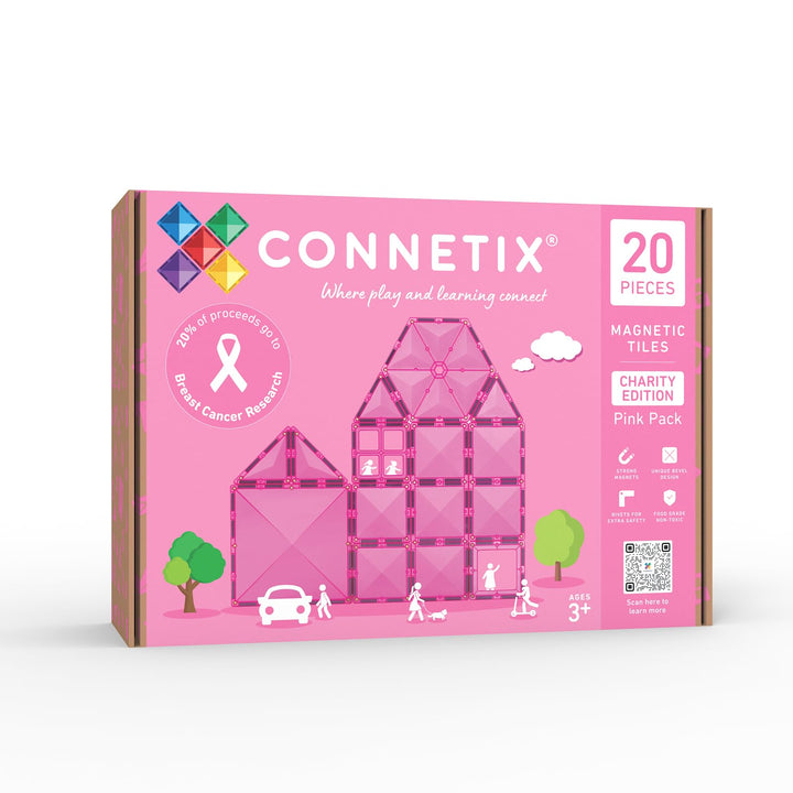 CONNETIX Magnetische Fliesen Charity Edition Pink Pack, 20 Stück
