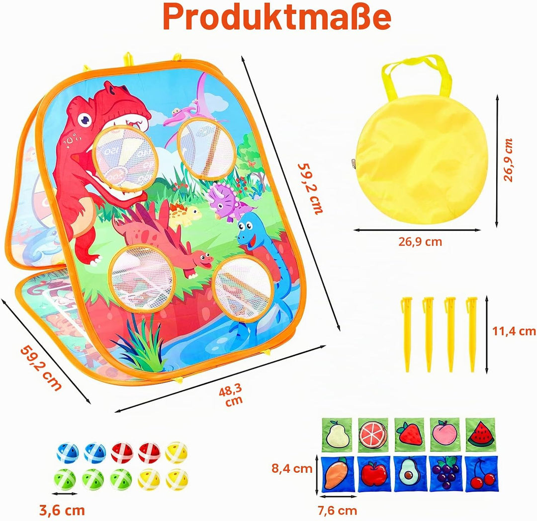 Vdealen Outdoor Sitzsack Wurfspiel Spielzeug für Kinder, 3 in 1 Cornhole Spiel für Innen Gelten für