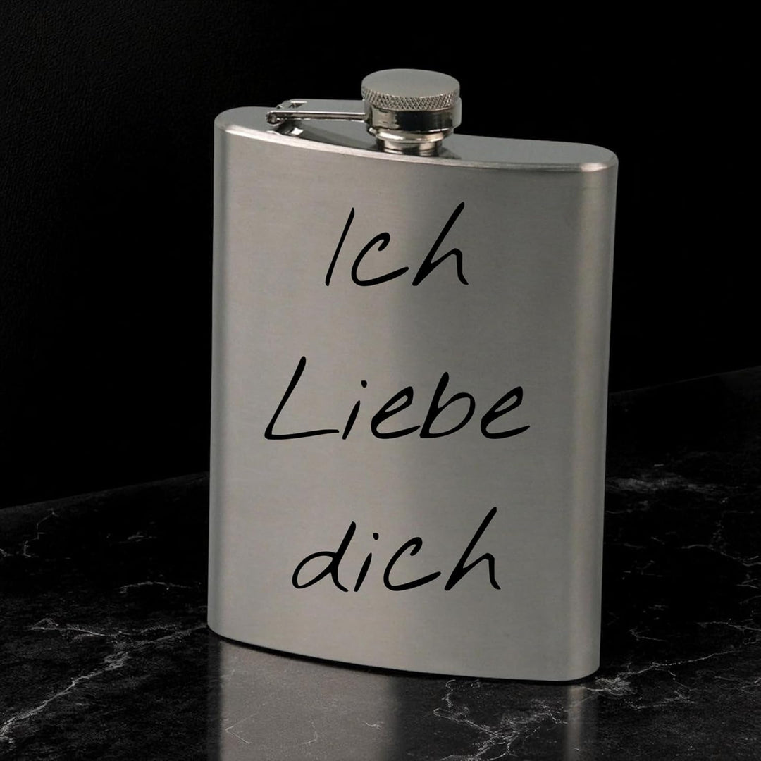 Flachmann mit Gravur, Personalisierte Geschenke Geburtstagsgeschenk für Männer Frauen Partner Freund