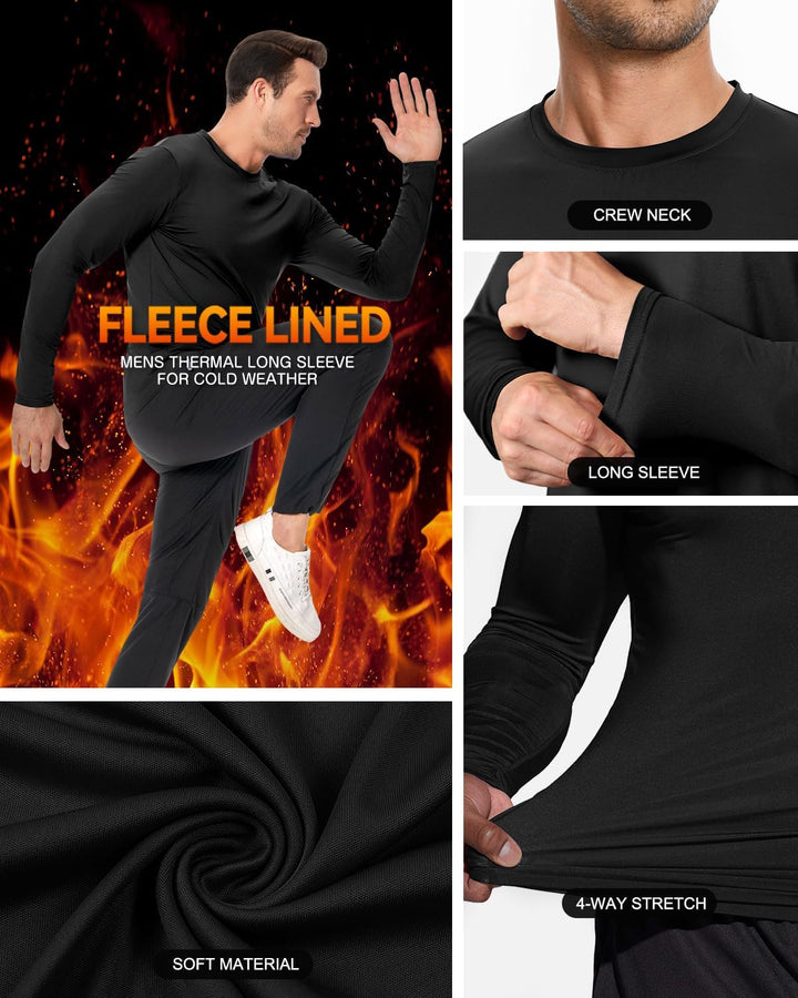 Boyzn 1, 3 or 5er Pack Herren Langarmshirt T-Shirts, UPF 50+ UV Schutz Schnelltrocknend Funktionsshi