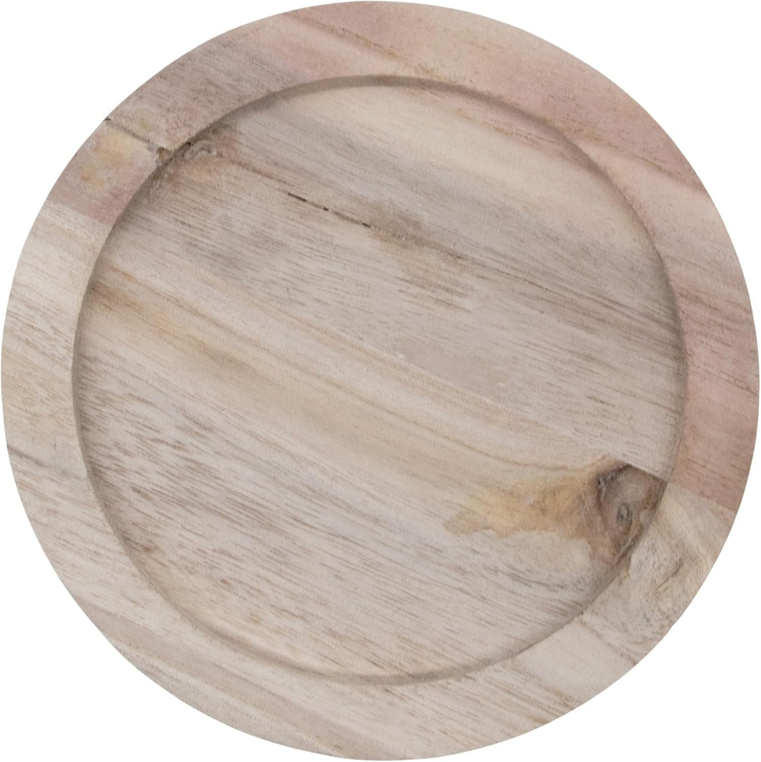 Spetebo Echtholz Blumenhocker mit 3 Beinen - Ø 20 cm - Deko Holz Hocker rund naturbelassen - Massivh
