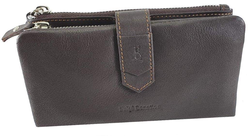 Victor Line Damen-Geldbörse aus Leder, Luigi Benetton, bunt, modisch, teilbar in zwei Brieftaschen.,