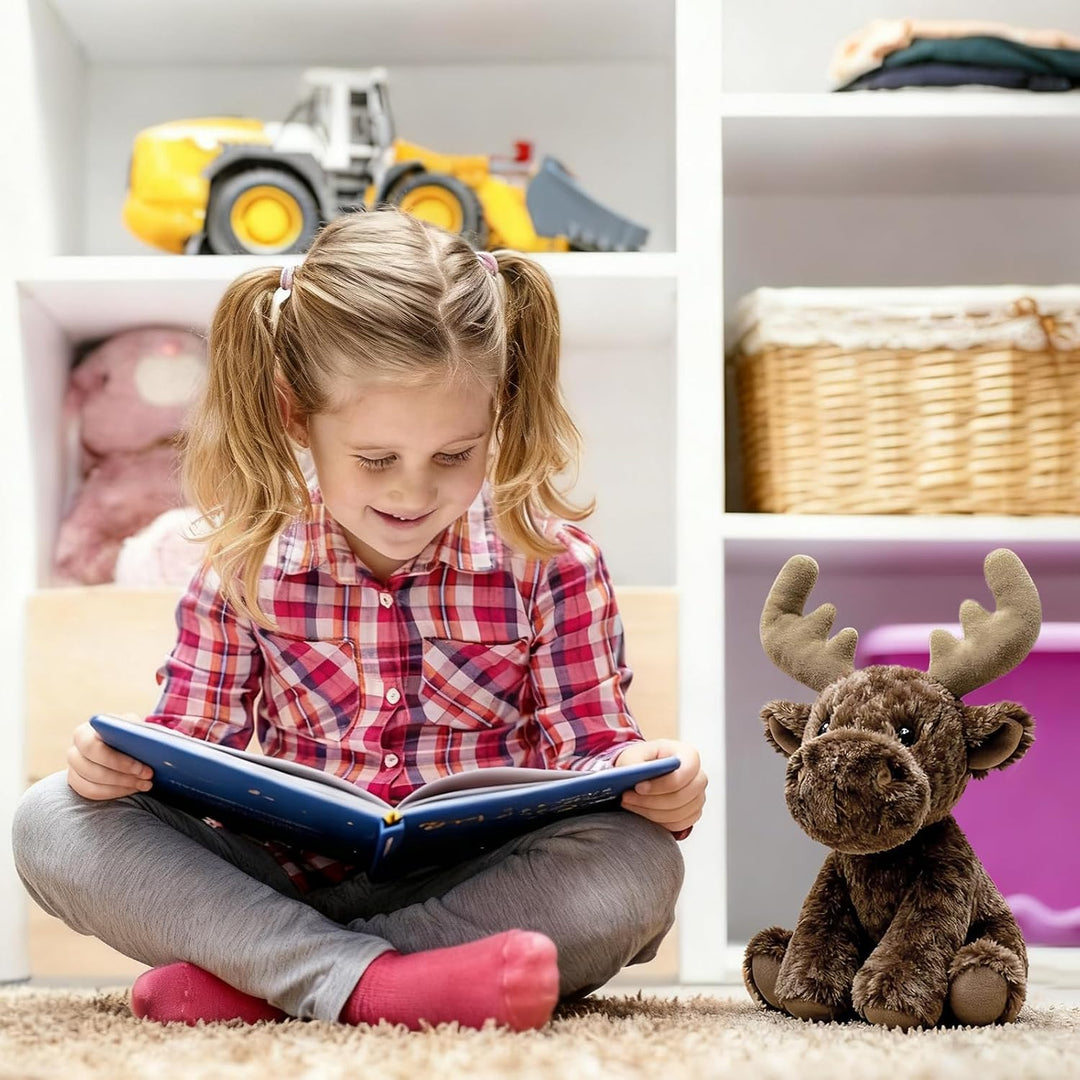 shownicer Plüschtier Elch Kuscheltier Stofftier Kawaii Hirsch Plüsch Kissen Spielzeug Geschenk für K