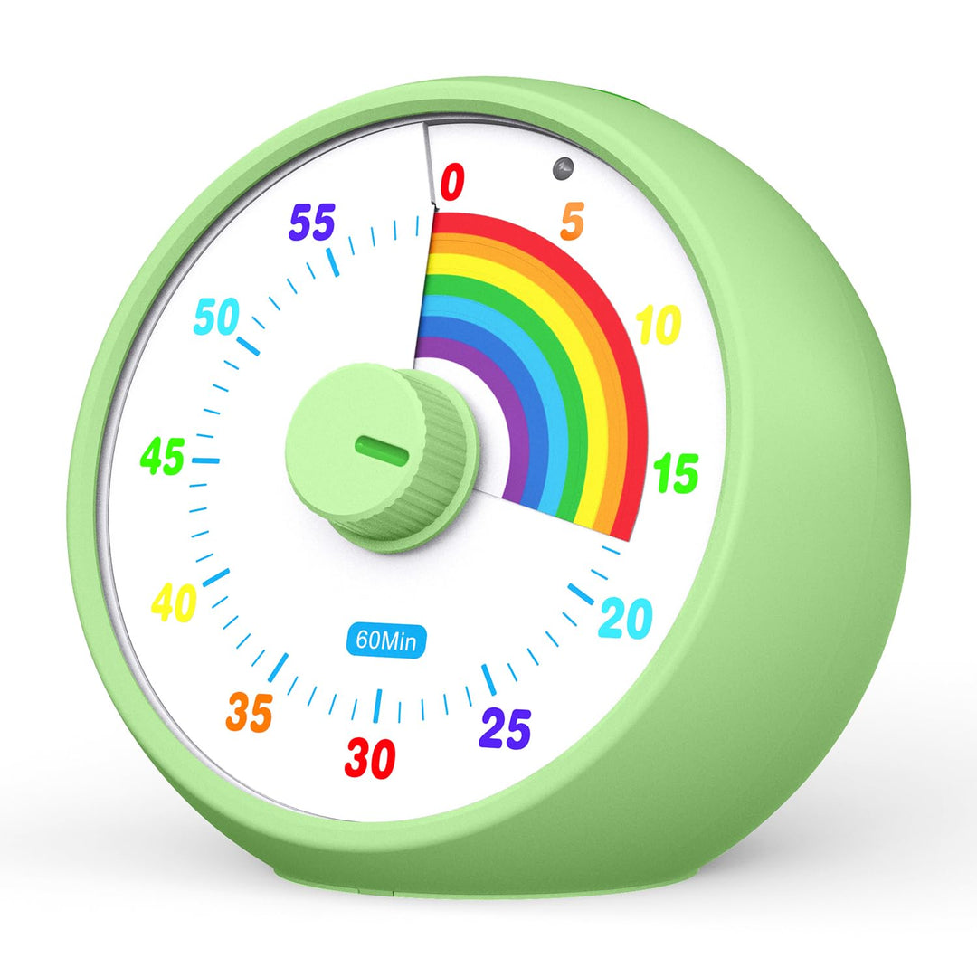 Visueller Timer für Kinder, 60-Minuten Countdown für Klassenzimmer Büro Küche, Schreibtisch Timer Ki