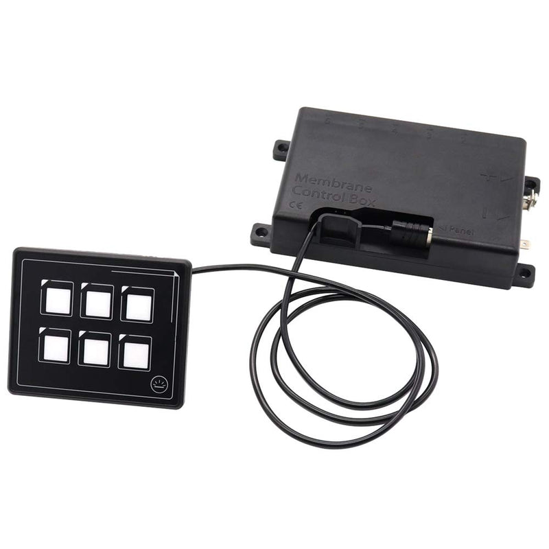 6P KFZ Schalter Panel 12V 24V Hintergrundbeleuchtung Schaltpanel für Boot Wohnmobil Wohnwagen LKW Wa