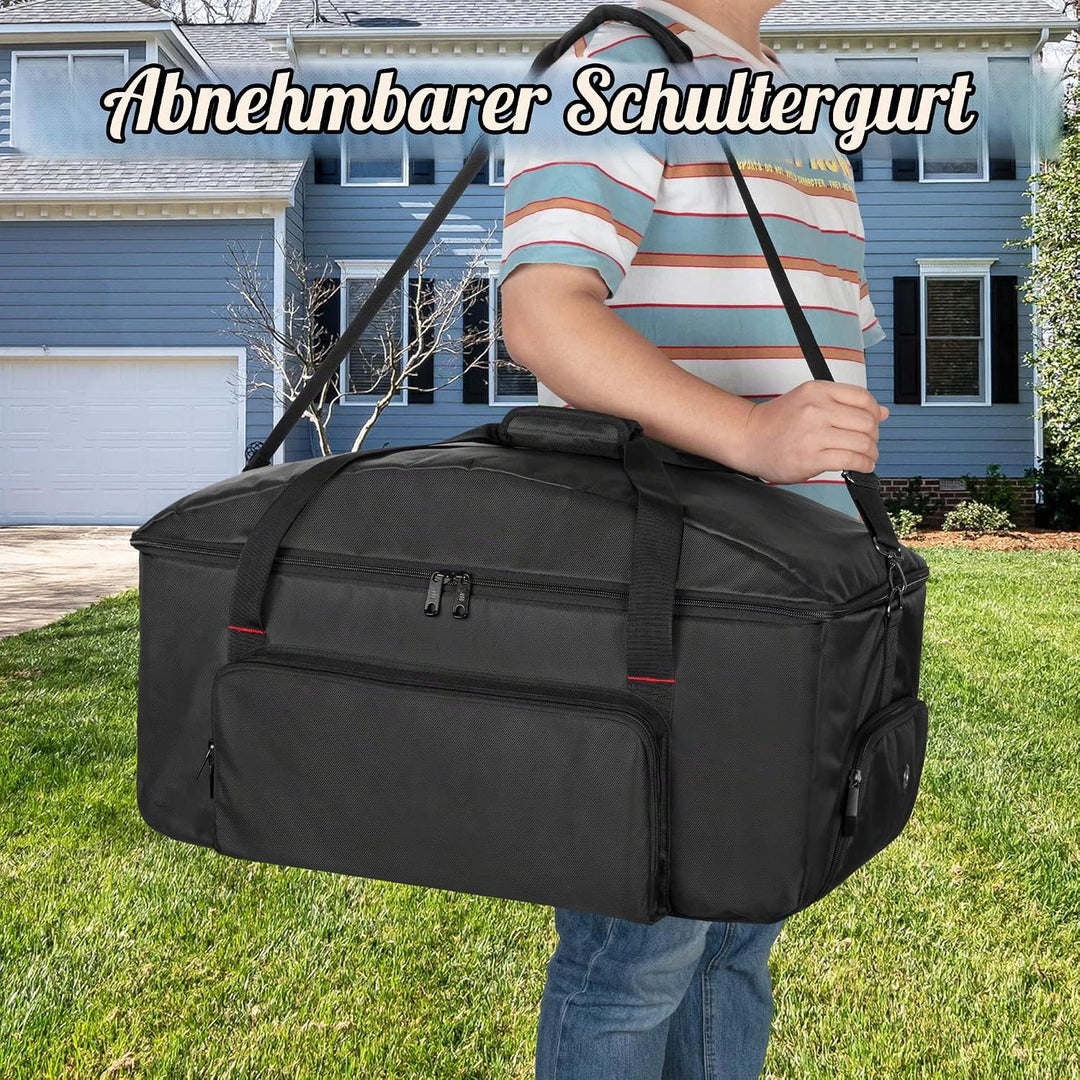 SAMDEW Aussenbereich Grill Abdeckung Kompatibel mit Weber Q1400 Elektrogrill, Tragbare Grill Aufbewa