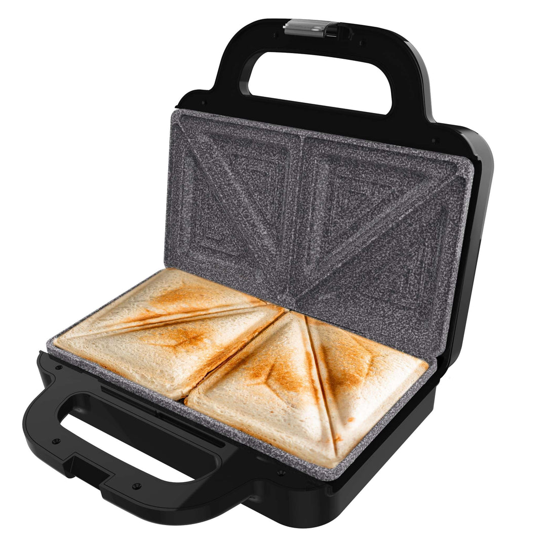 Cecotec Sandwichmaker Rock'nToast Deep Classic, 1000 W, grössere Breite, dreieckige Platten, gleichm