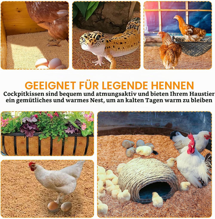 Hühner-Nistkasteneinlagen, 10 Stück, 33 cm, Wiederverwendbar