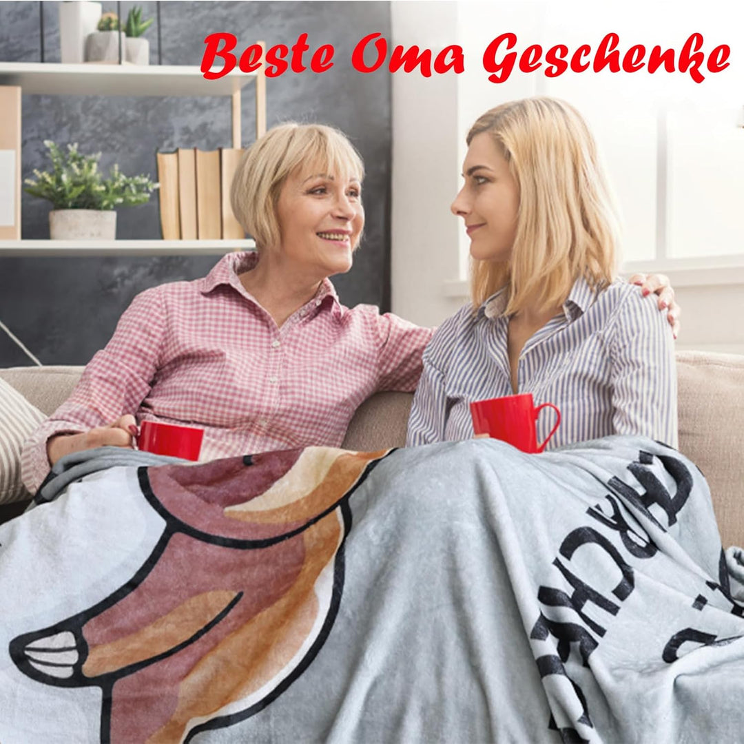 KAAYEE Oma Geschenk, Weiche Decke Sinnvolle Geschenke für Oma zum Weihnachten Geburtstag Muttertag,
