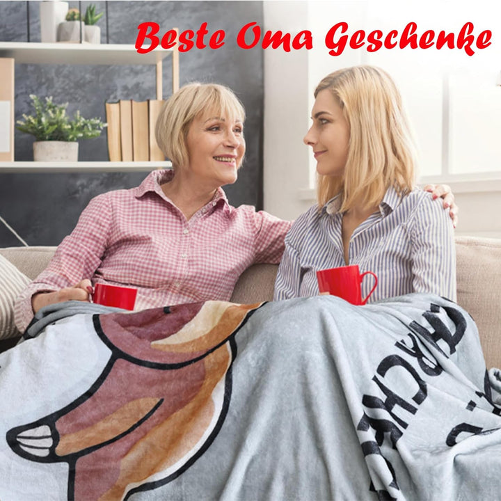 KAAYEE Oma Geschenk, Weiche Decke Sinnvolle Geschenke für Oma zum Weihnachten Geburtstag Muttertag,