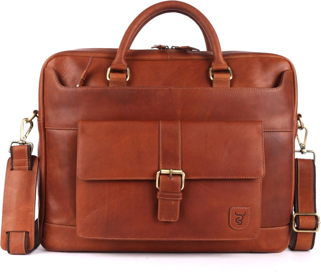 Damen Laptop Tasche Echtes Leder CB-LAP-1008 Brown, Brown