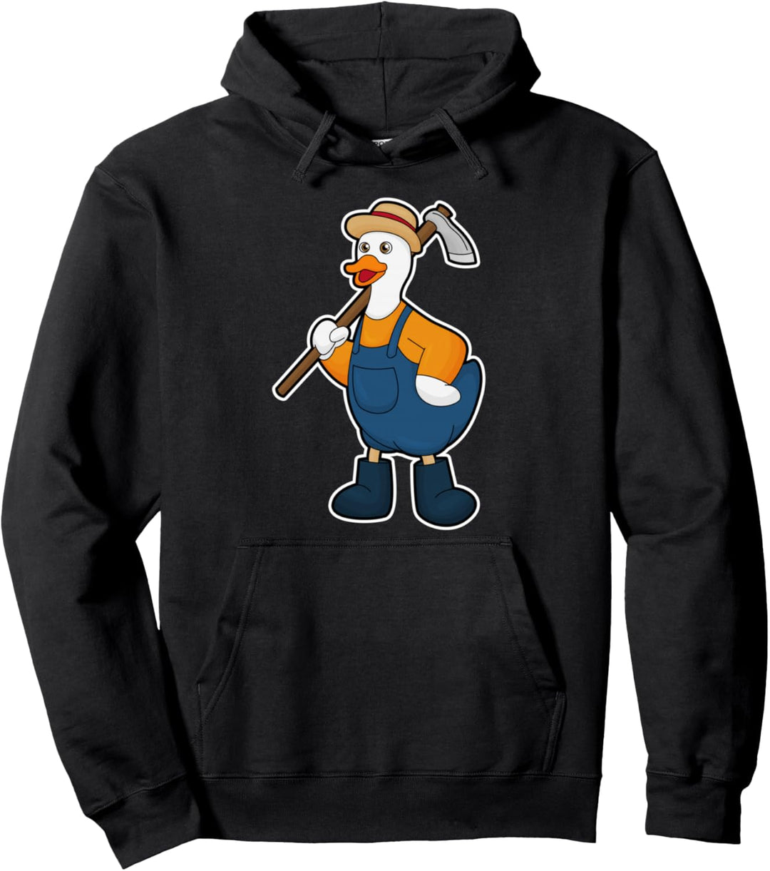 Ente Landwirt Hacke Pullover Hoodie