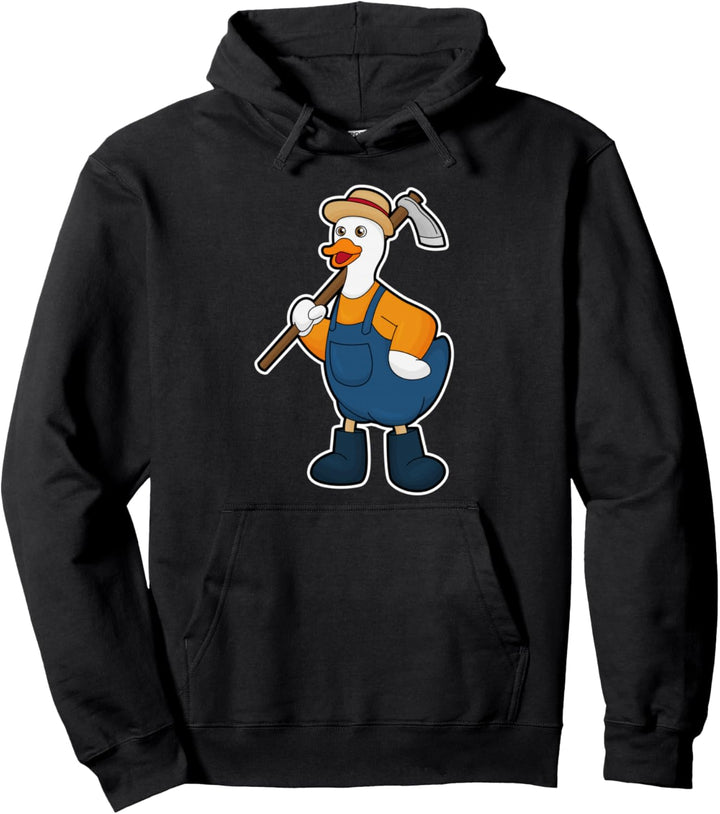 Ente Landwirt Hacke Pullover Hoodie