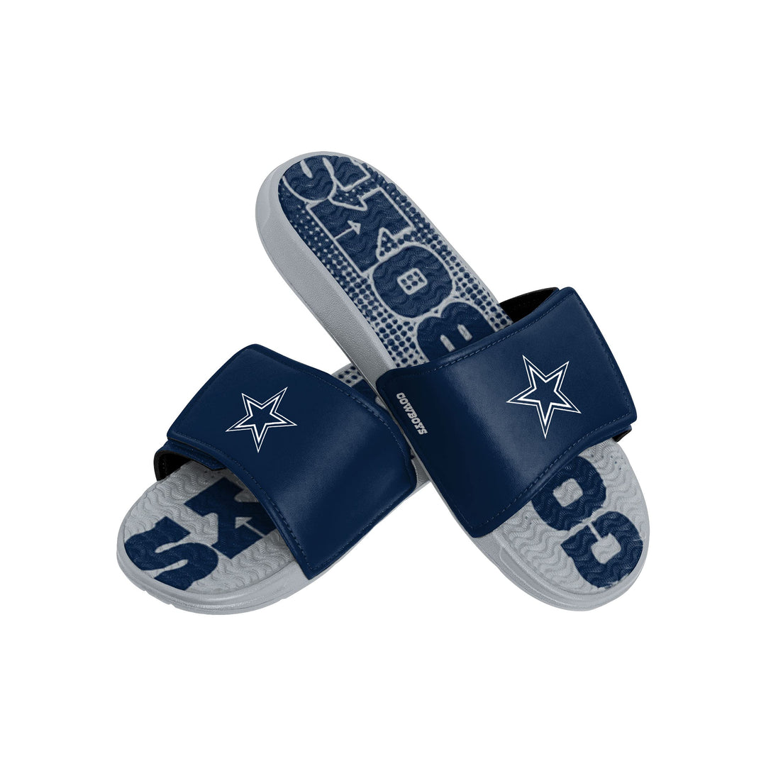 FOCO Commanders NFL Legacy Sport Slide Flip-Flops für Herren Dallas Cowboys 11-12 Wordmark mit Farbv