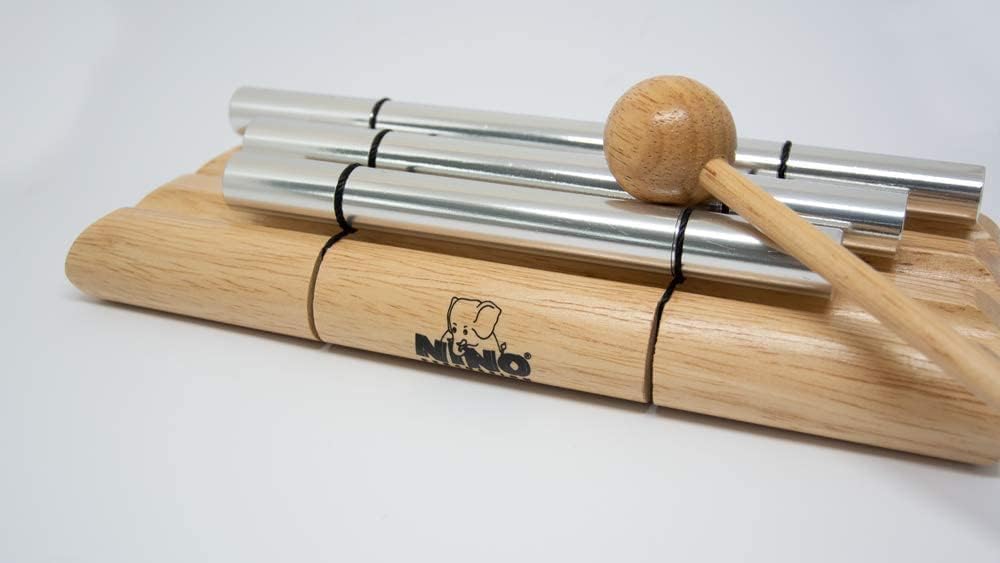 Nino Percussion Energy Chimes Musikinstrument – mit 3 Klangstäben – inklusive Schlägel – für Kinder