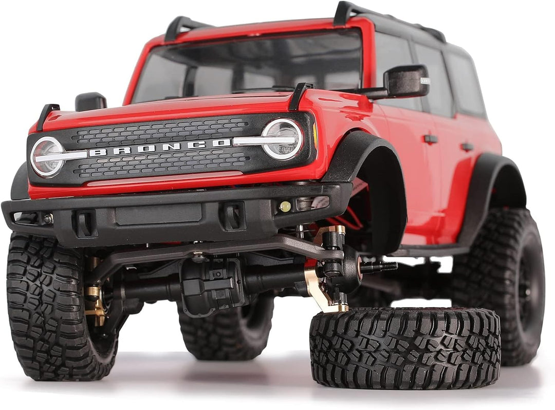 INJORA Messing Lenkblöcke Achsschenkel & Lenkrollen C-Hubs Lenkstange mit vollem Spiel für TRX4M Upg