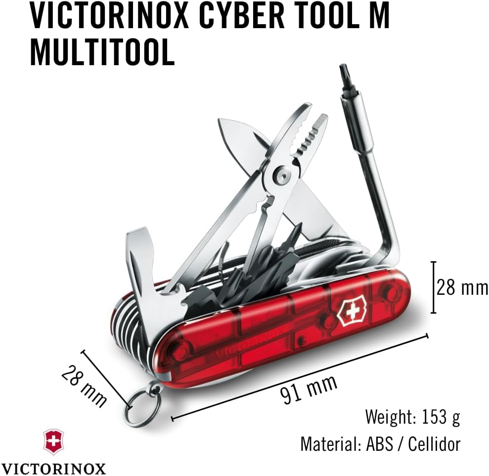 Victorinox Schweizer Taschenmesser Cyber Tool M, Swiss Army Knife, Multitool, 32 Funktionen, Klinge,