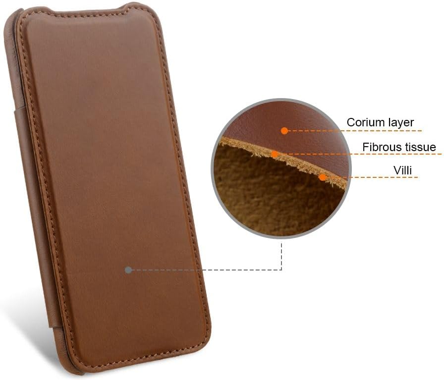 STILGUT Book Case kompatibel mit Google Pixel 8 Hülle aus Leder, Lederhülle, Klapphülle, Handyhülle