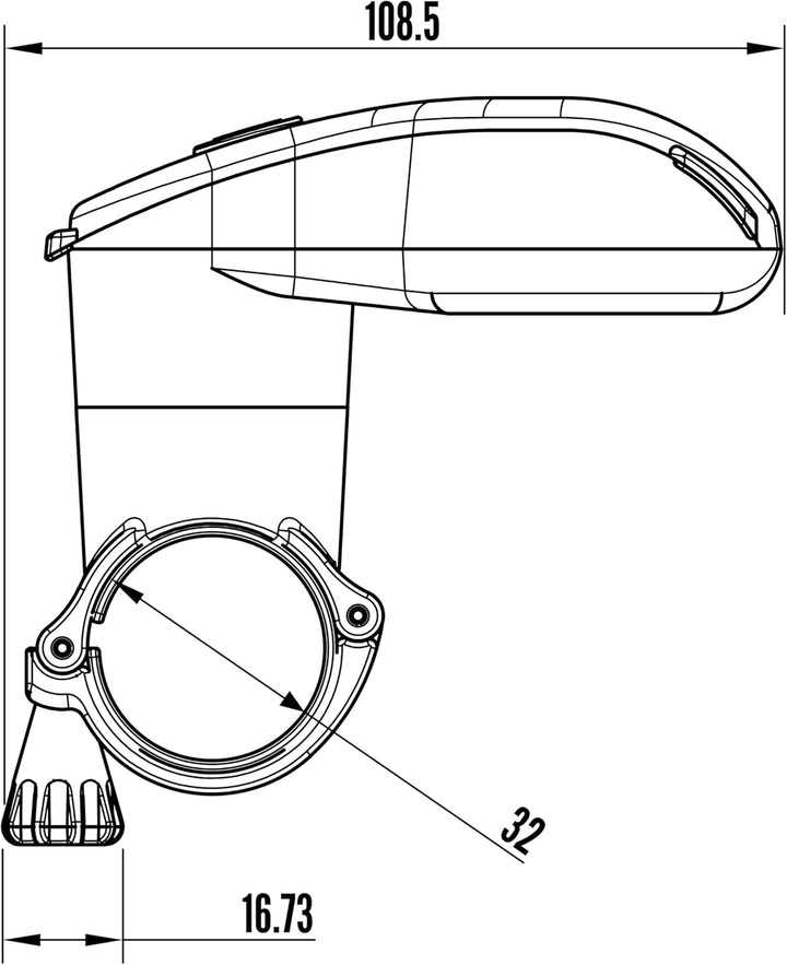 SANTOS Design Grilllampe – Abnehmbarer Lampenkopf – Automatische An/Aus-Funktion – 50 lm – 3.000 K –