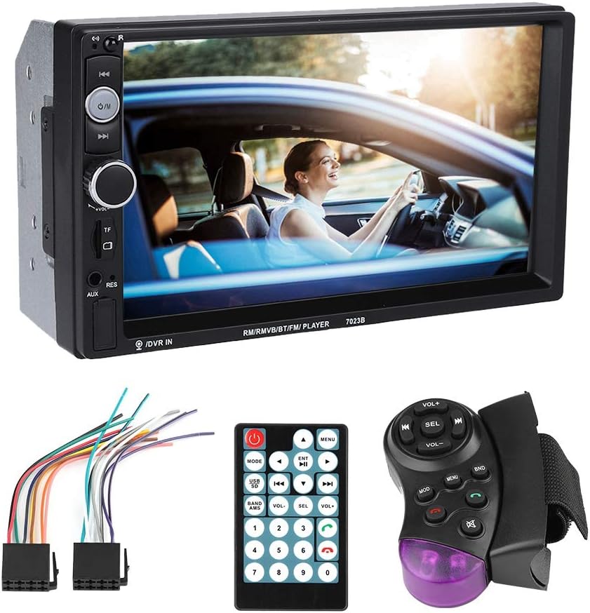 Doppel-Din-Autoradio, 7-Zoll-HD-Touchscreen-MP5-Player, Autoradio mit Rückfahrkamera, kompatibel mit