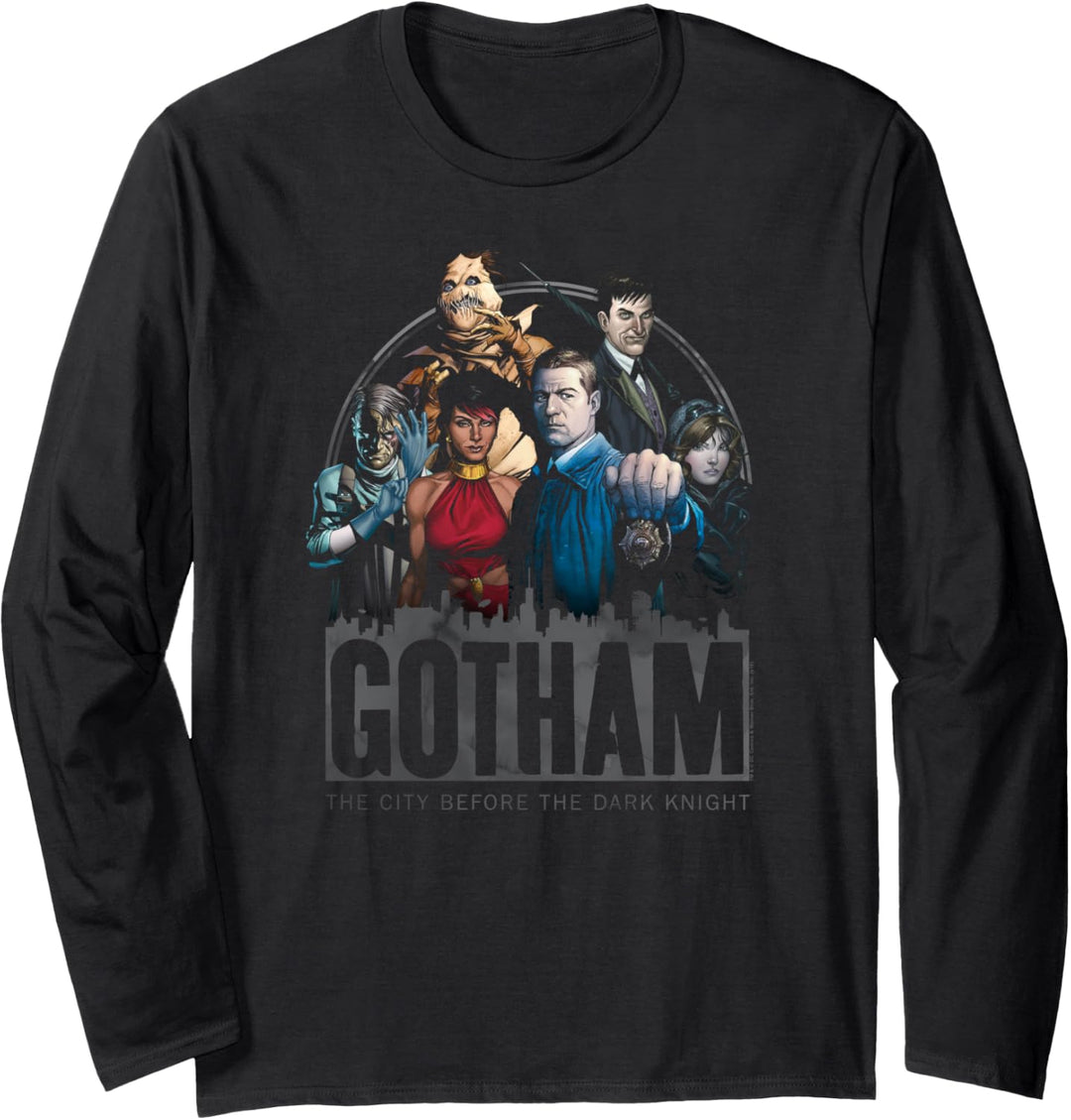 Gotham Sketchy City Langarmshirt