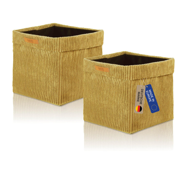 Kallax Boxen Cord 2er Set| Kallax Einsatz 33 x 33 x H31 cm | Aufbewahrungsbox mit entfernbarem Cord-