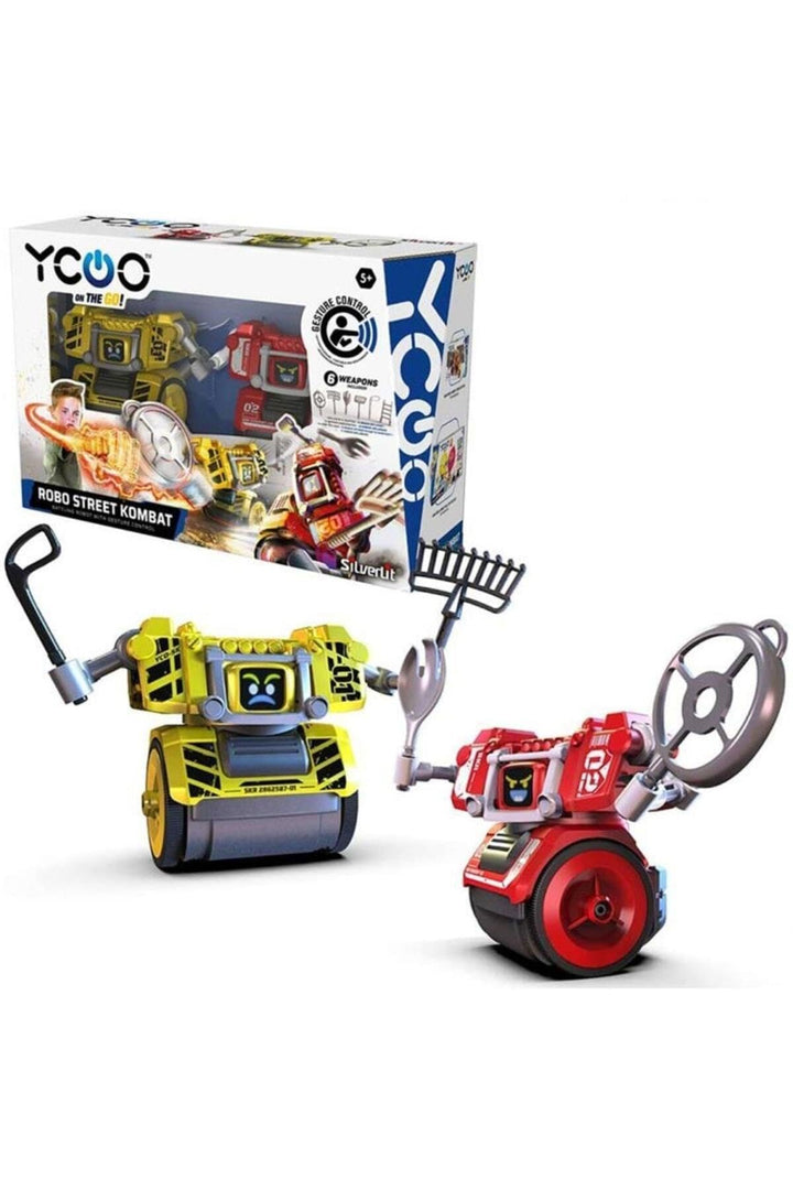 YCOO Pack 2 Roboter Street Kombat Ferngesteuerte Gestensteuerung 14cm - Es Bewegt Und Schlägt Seinen