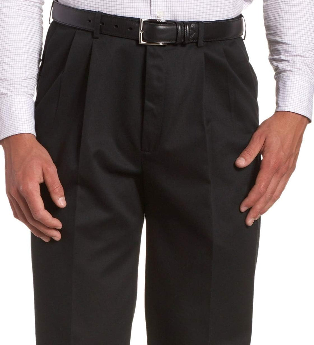 Haggar Herren Work-to-Weekend No-Iron Pleat-Front Pant with Hidden Expandable Waist Hose 32W / 30L S