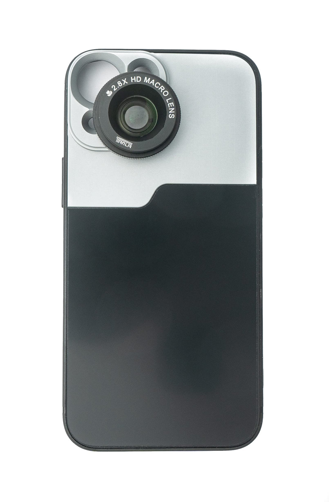 SYSTEM-S Makro Linse 2.8X HD Filter mit Hülle in Schwarz für iPhone 13 Mini