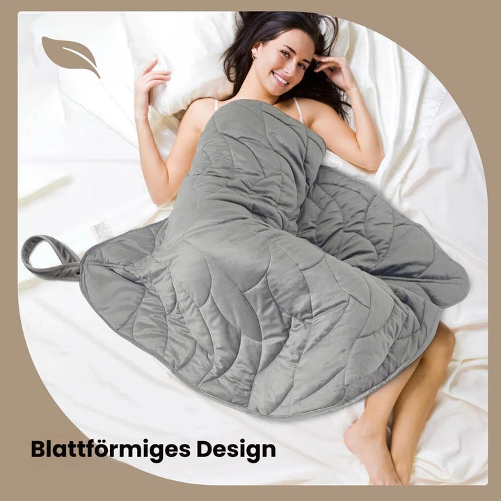 Gewichtsdecke 3,2 kg für Erwachsene - Tiefschlaf und bessere Erholung - Kuscheldecke aus Kristallsam