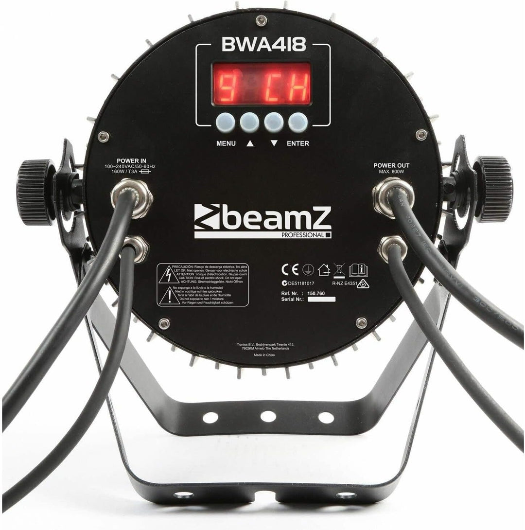 BeamZ Professional BWA418, PAR Strahler, LED Effektstrahler, 18x 12 Watt LED PAR Scheinwerfer, IP65
