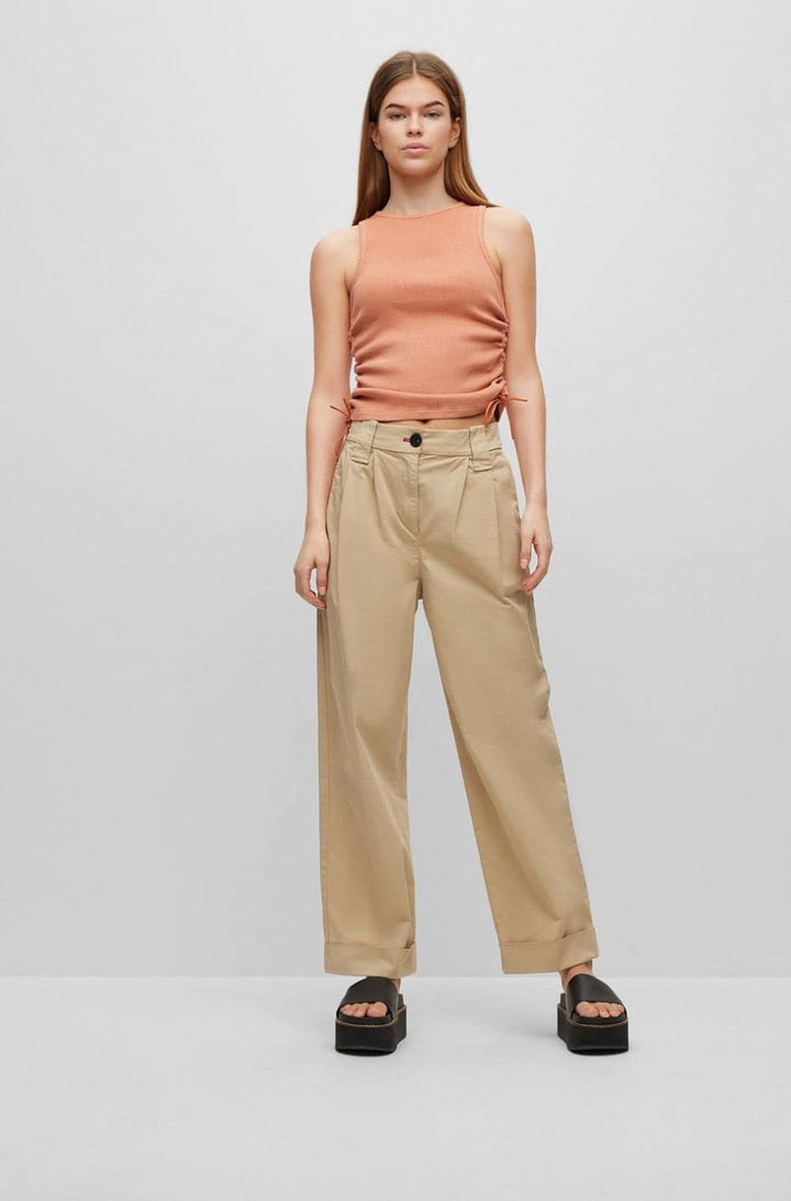 HUGO Damen Chino_Flat 36 Medium Beige265, 36 Medium Beige265