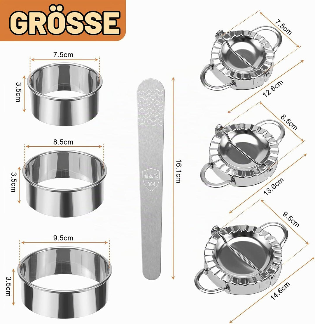 7 pieces ravioli shaper,dumpling maker,ravioli ausstecher,teigtaschenformer