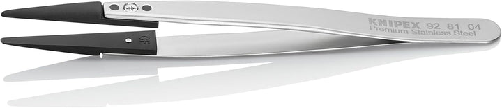 KNIPEX Pinzette mit Wechselspitzen ESD Mattiert Glatt 130 mm, 92 81 04