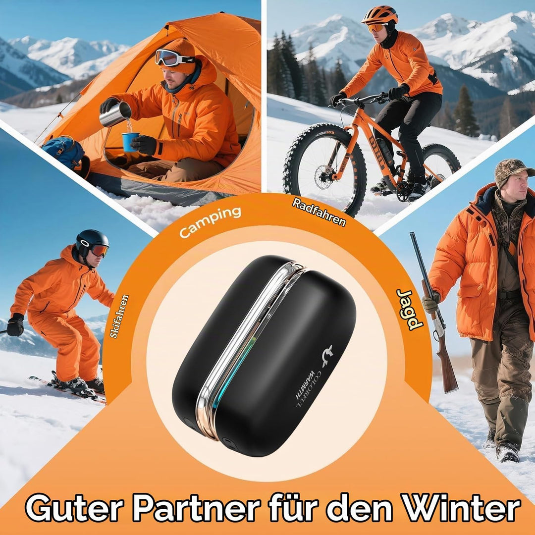 Handwärmer Elektrisch 2 Pack, Taschenwärmer Wiederverwendbar Magnetische Hand Warmers mit RGB-Beleuc