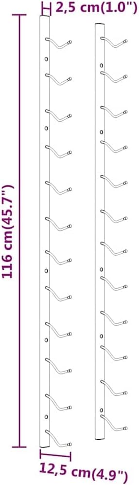 vidaXL Wand Weinregal für 12 Flaschen Wandregal Weinhalter Weinflaschenhalter Flaschenregal Weinstän