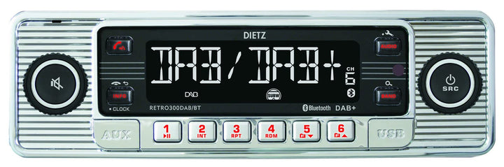 Dietz Retro Radio300DAB/BT, DAB+, BT, MP3, USB, RDS Chrom