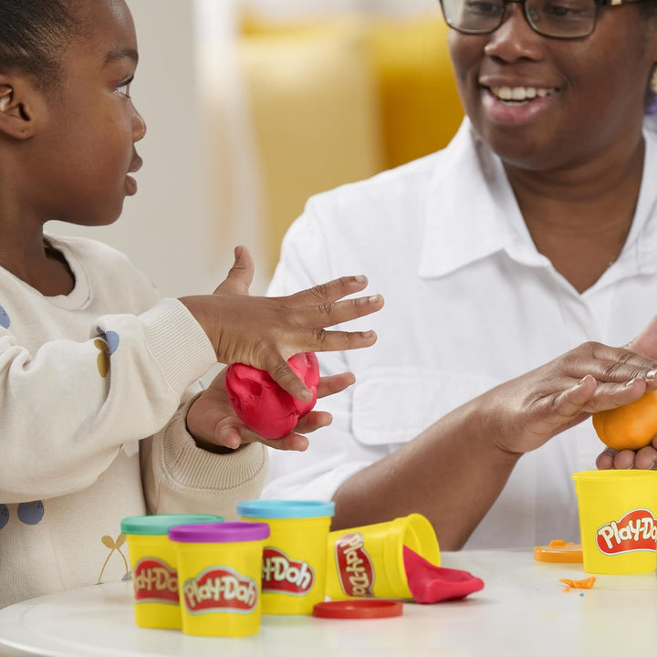 Play-Doh Super Colour Set mit 20 Dosen Modelliermasse (insgesamt 1,6 kg), Bastelset zum gemeinsamen