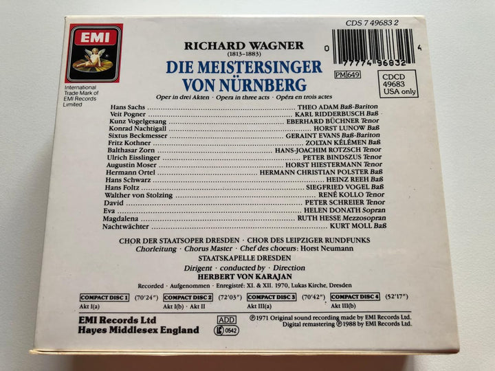 Meistersinger von Nürnberg (Gesamtaufnahme), Audio-CD