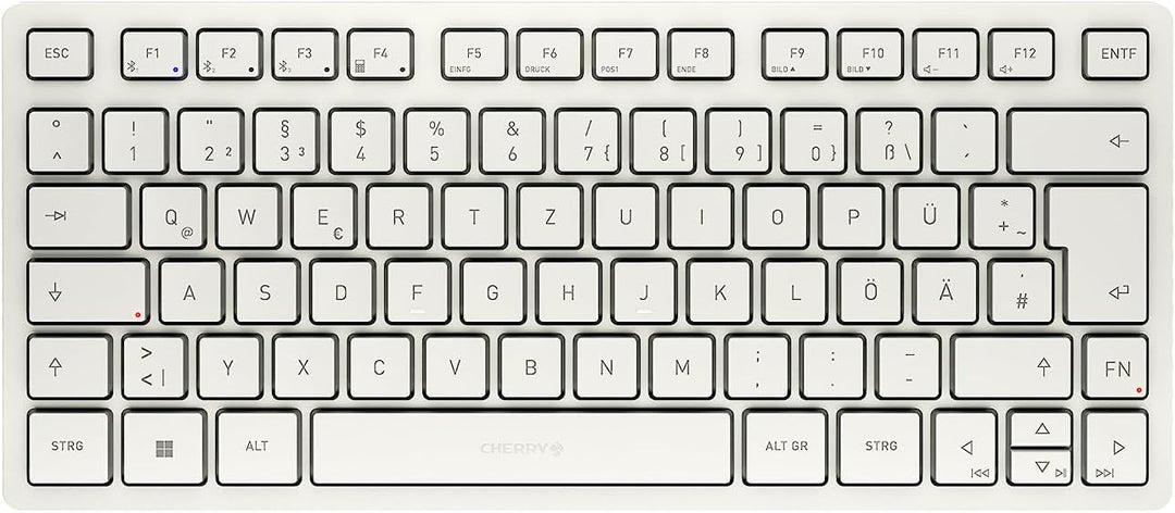 CHERRY KW 7100 Mini BT, Kompakte Multi-Device-Tastatur mit 3 Bluetooth®-Kanälen, Deutsches Layout (Q
