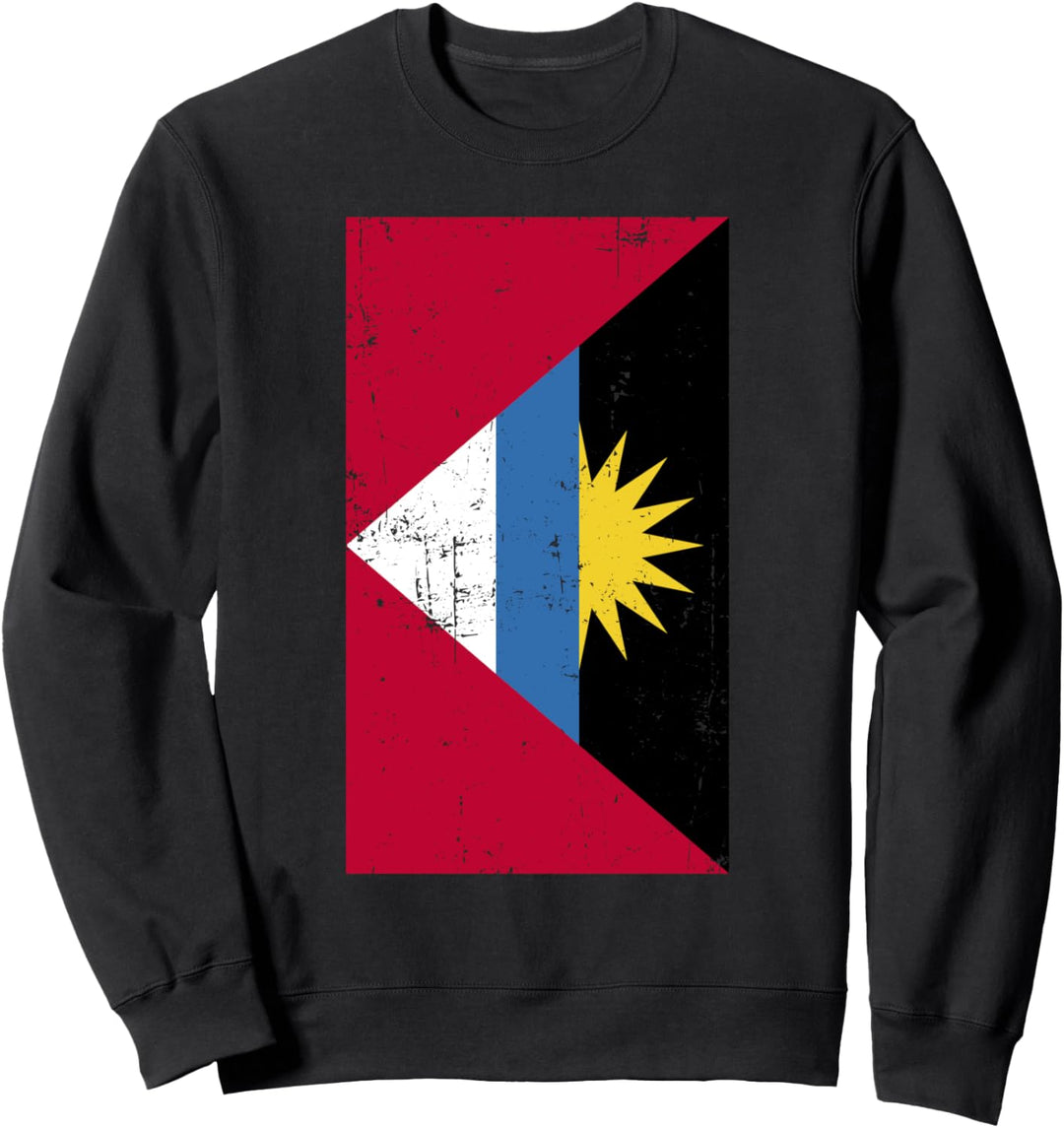 Antigua and Barbuda Caribbean Saint John's Distressed Flag Sweatshirt