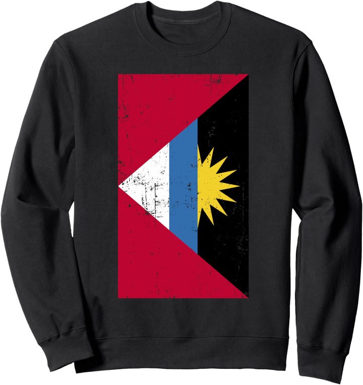 Antigua and Barbuda Caribbean Saint John's Distressed Flag Sweatshirt
