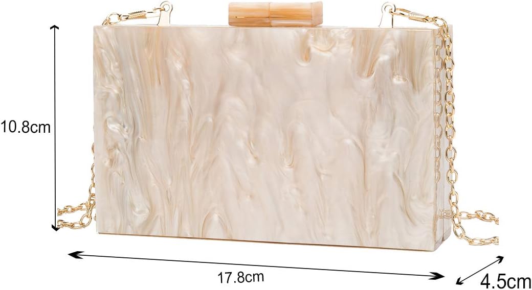 LETODE Acrylic Clutch Bags Purse Perspex Bag Handbags for Women 5239-2-apricot, 5239-2-apricot