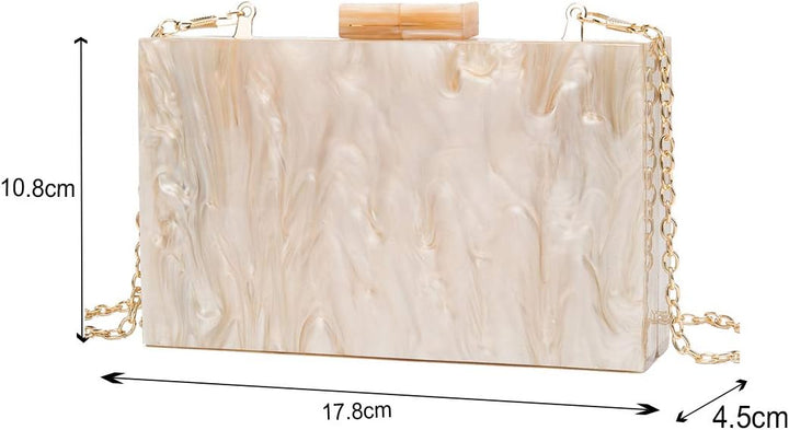 LETODE Acrylic Clutch Bags Purse Perspex Bag Handbags for Women 5239-2-apricot, 5239-2-apricot