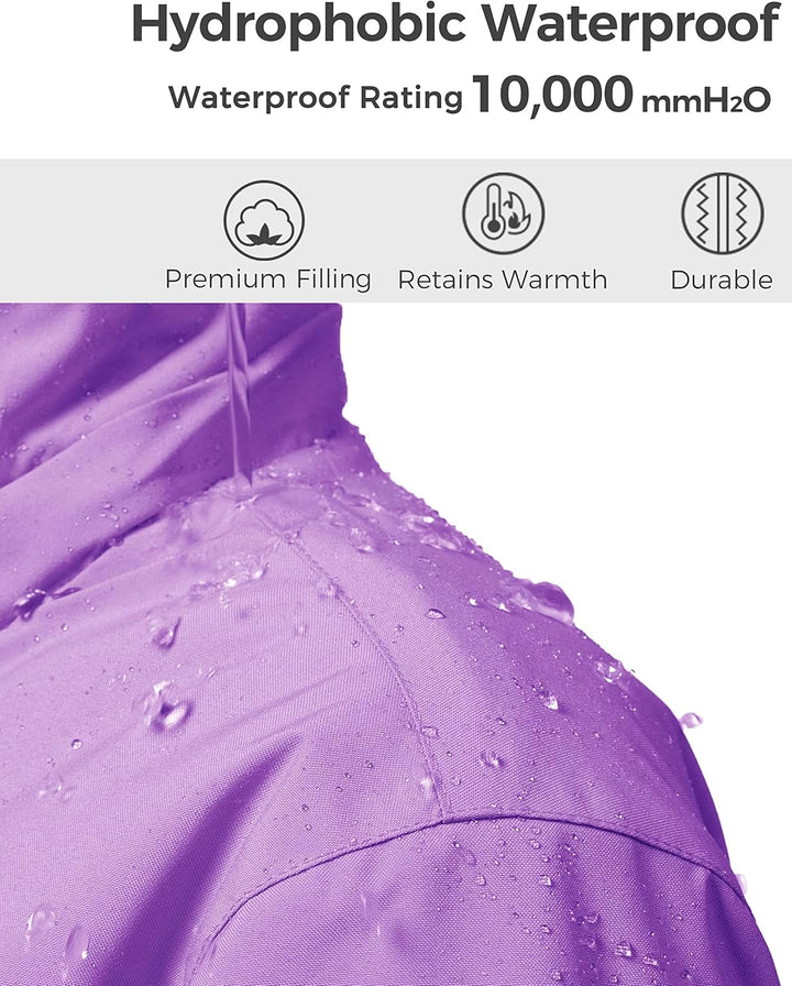 Wantdo Mädchen Berg Ski Jacke Warmer Winter Fleece Mäntel Wasserdichter Atmungsaktive RegenMäntel Ou