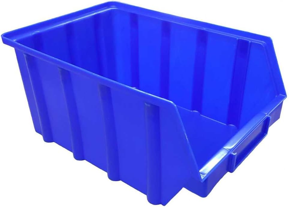 15 Stück Stapelboxen blau Gr.4 (222 x 340 x 157 mm) Kunststoff PP Sichtlagerkästen Stapelkästen ohne