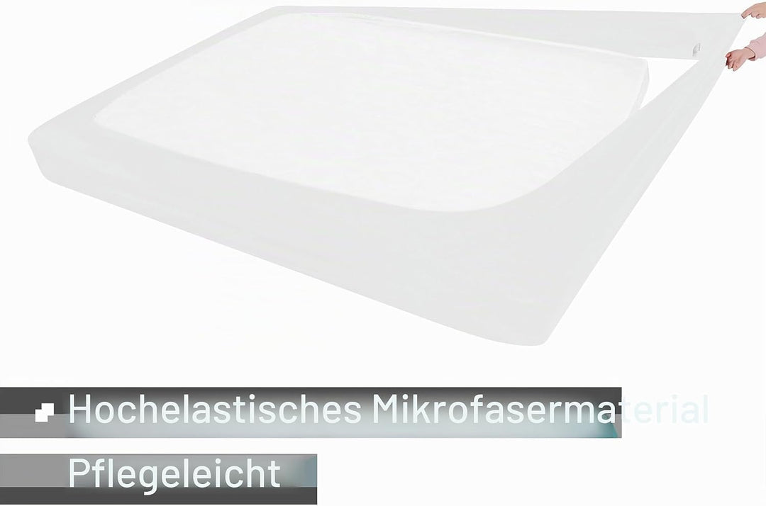 Boxspring-Bezug Queen Size – Jersey-Strick & dehnbar um 4 Seiten Bettrock für Hotel & Zuhause – Quee