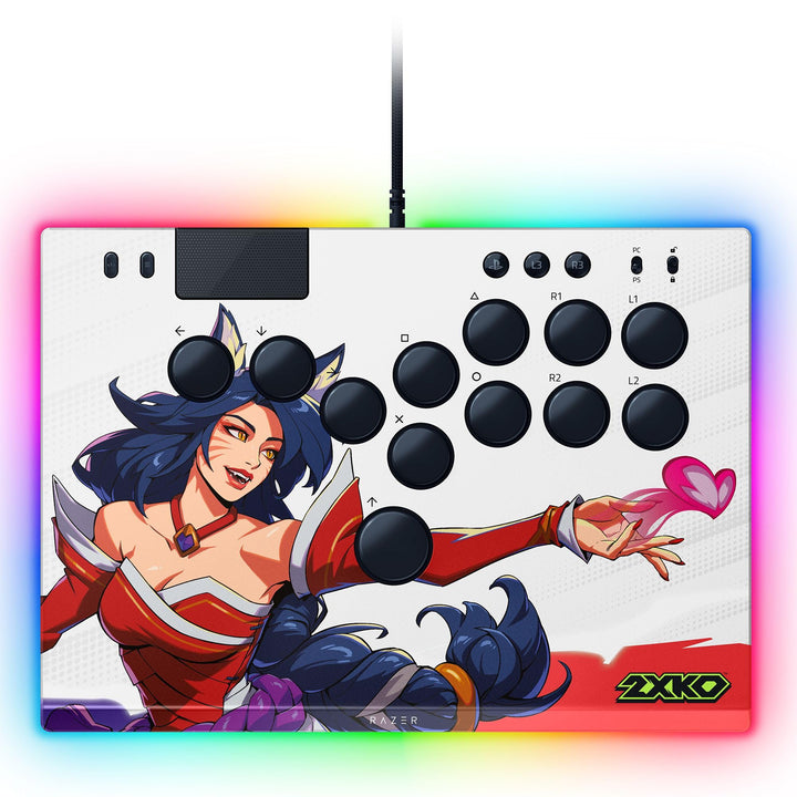Razer Kitsune 2XKO Edition - Optischer All-Button-Arcade-Controller für PS5 und PC - Layout mit 4 pr